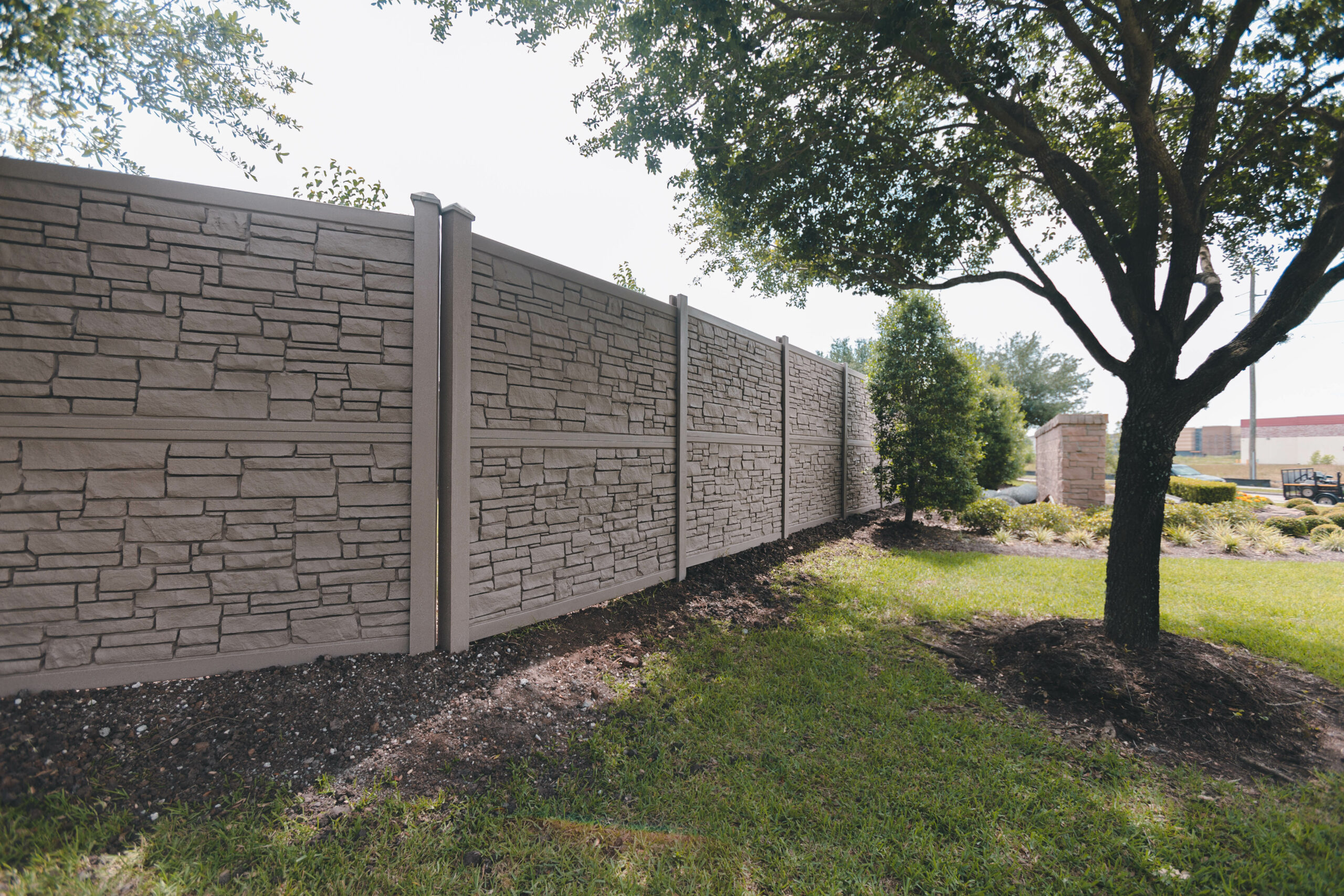 Precast Concrete Fence installation
